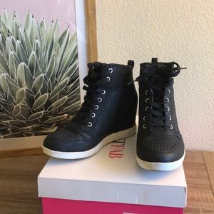 Black wedged sneakers, Delphy from JustFab